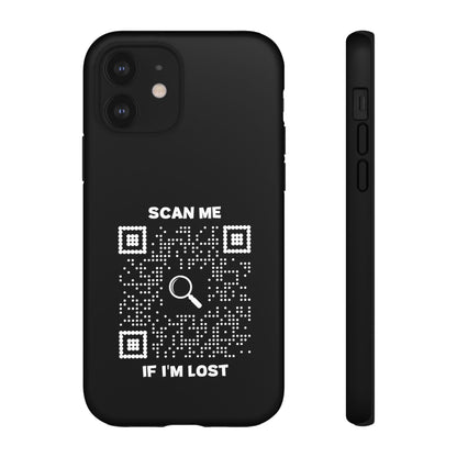 Lost & Found – Phone Case – Black – Scan Me If I'm Lost - QR NATION