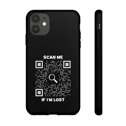 Lost & Found – Phone Case – Black – Scan Me If I'm Lost - QR NATION