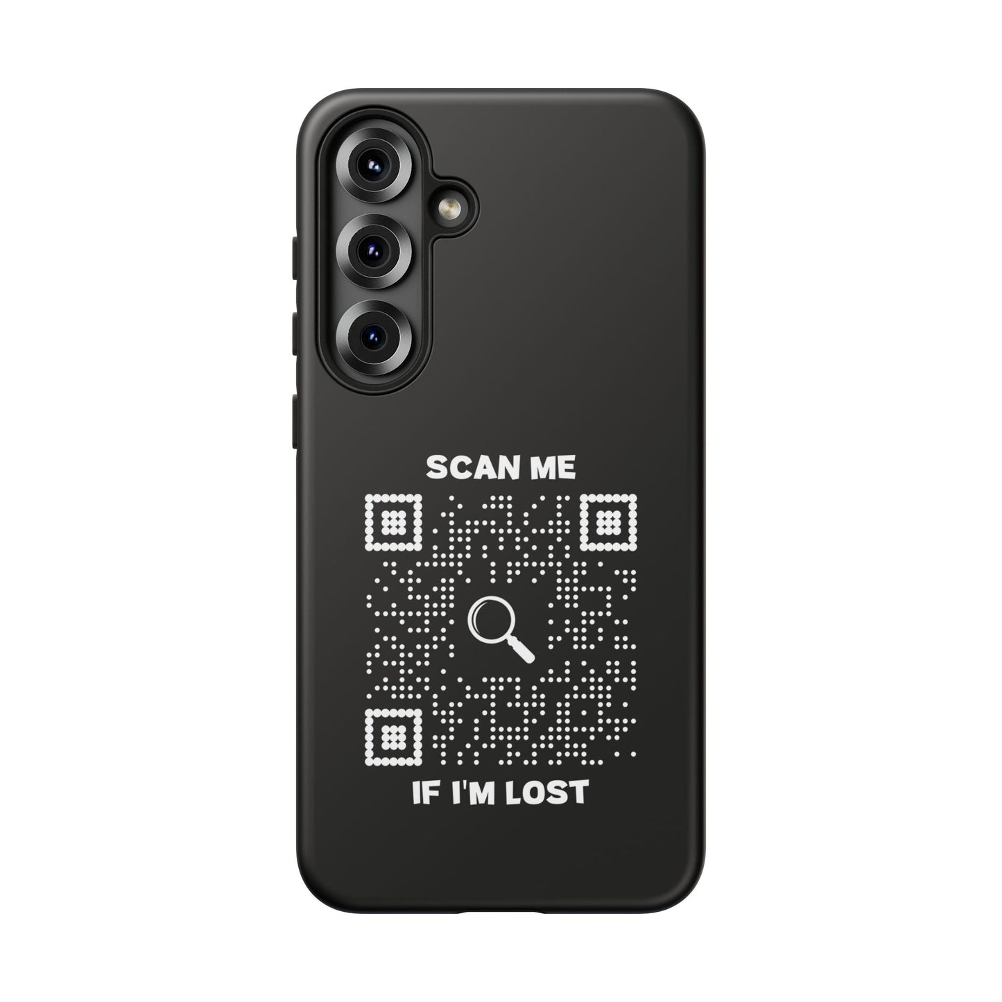 Lost & Found – Phone Case – Black – Scan Me If I'm Lost - QR NATION