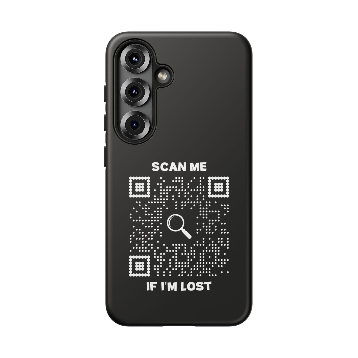 Lost & Found – Phone Case – Black – Scan Me If I'm Lost - QR NATION