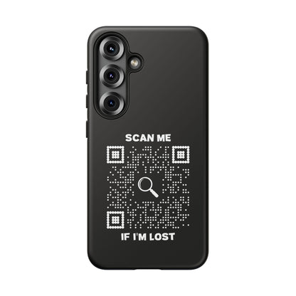Lost & Found – Phone Case – Black – Scan Me If I'm Lost - QR NATION