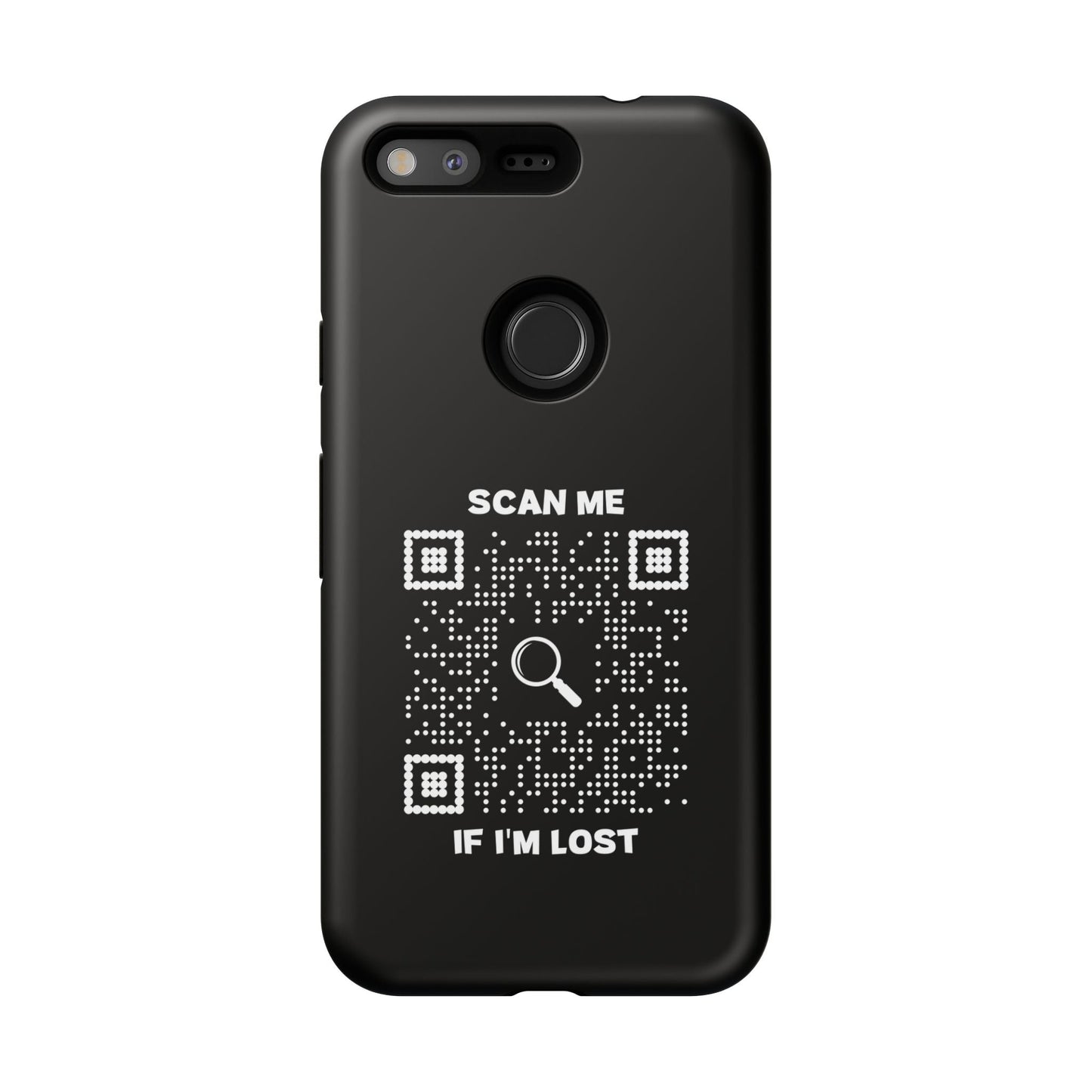 Lost & Found – Phone Case – Black – Scan Me If I'm Lost - QR NATION