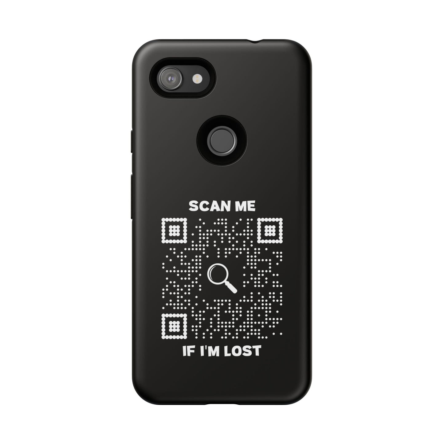 Lost & Found – Phone Case – Black – Scan Me If I'm Lost - QR NATION