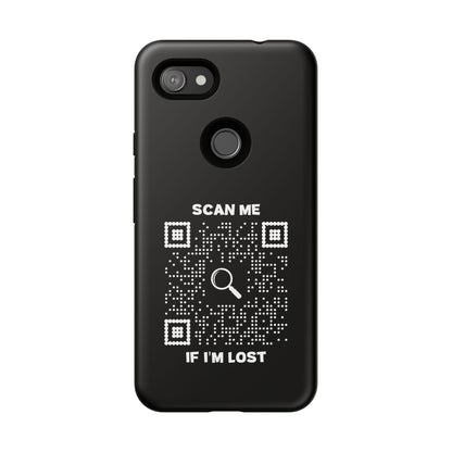Lost & Found – Phone Case – Black – Scan Me If I'm Lost - QR NATION