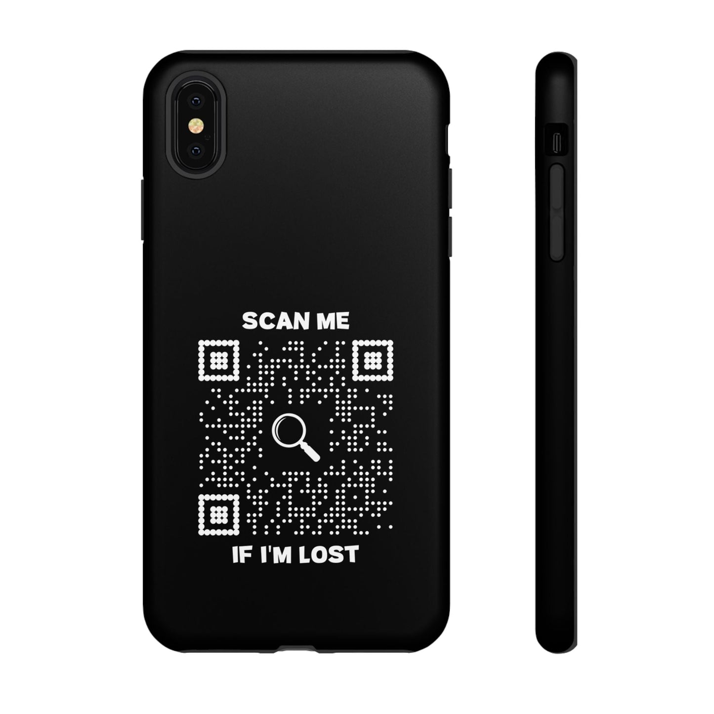 Lost & Found – Phone Case – Black – Scan Me If I'm Lost - QR NATION
