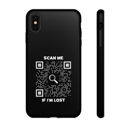 Lost & Found – Phone Case – Black – Scan Me If I'm Lost - QR NATION
