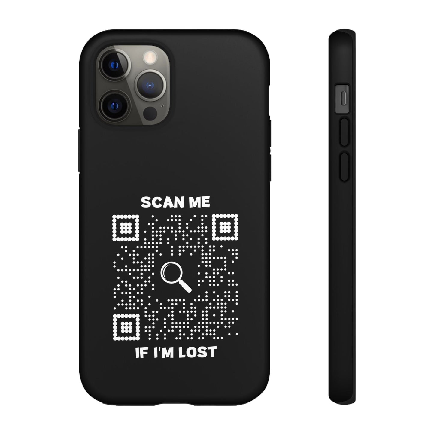 Lost & Found – Phone Case – Black – Scan Me If I'm Lost - QR NATION