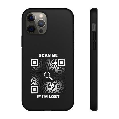 Lost & Found – Phone Case – Black – Scan Me If I'm Lost - QR NATION