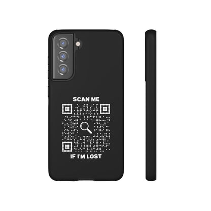 Lost & Found – Phone Case – Black – Scan Me If I'm Lost - QR NATION