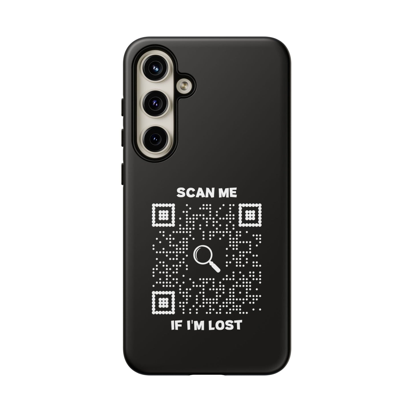 Lost & Found – Phone Case – Black – Scan Me If I'm Lost - QR NATION