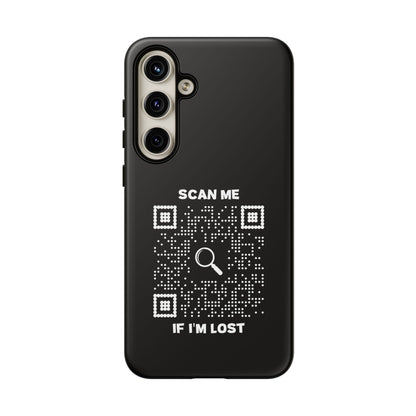 Lost & Found – Phone Case – Black – Scan Me If I'm Lost - QR NATION