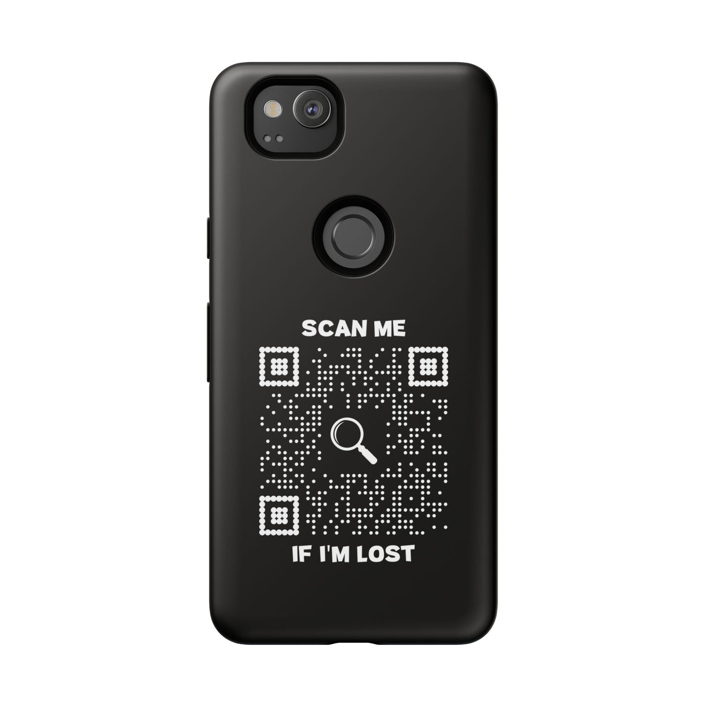 Lost & Found – Phone Case – Black – Scan Me If I'm Lost - QR NATION