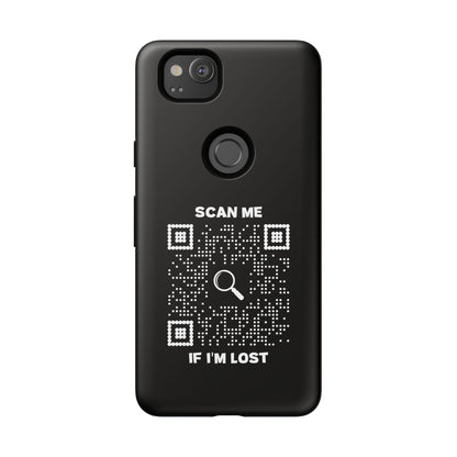 Lost & Found – Phone Case – Black – Scan Me If I'm Lost - QR NATION