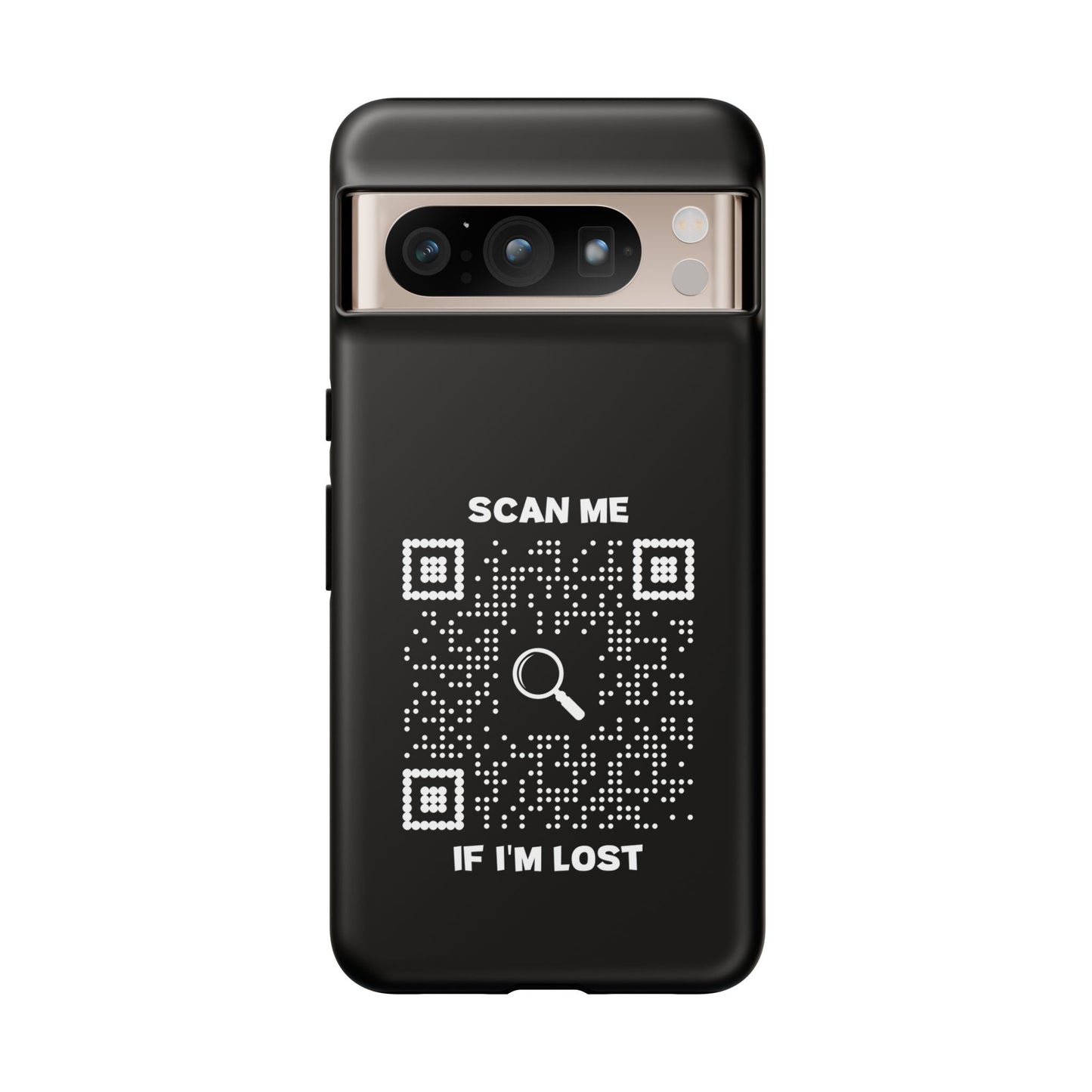Lost & Found – Phone Case – Black – Scan Me If I'm Lost - QR NATION