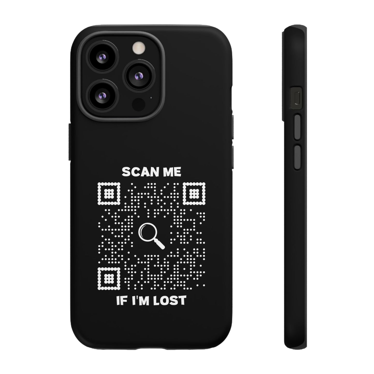 Lost & Found – Phone Case – Black – Scan Me If I'm Lost - QR NATION