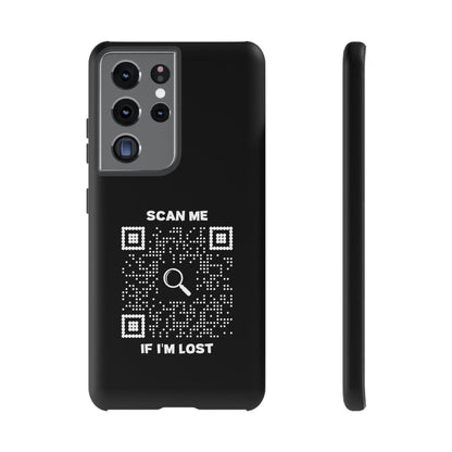 Lost & Found – Phone Case – Black – Scan Me If I'm Lost - QR NATION