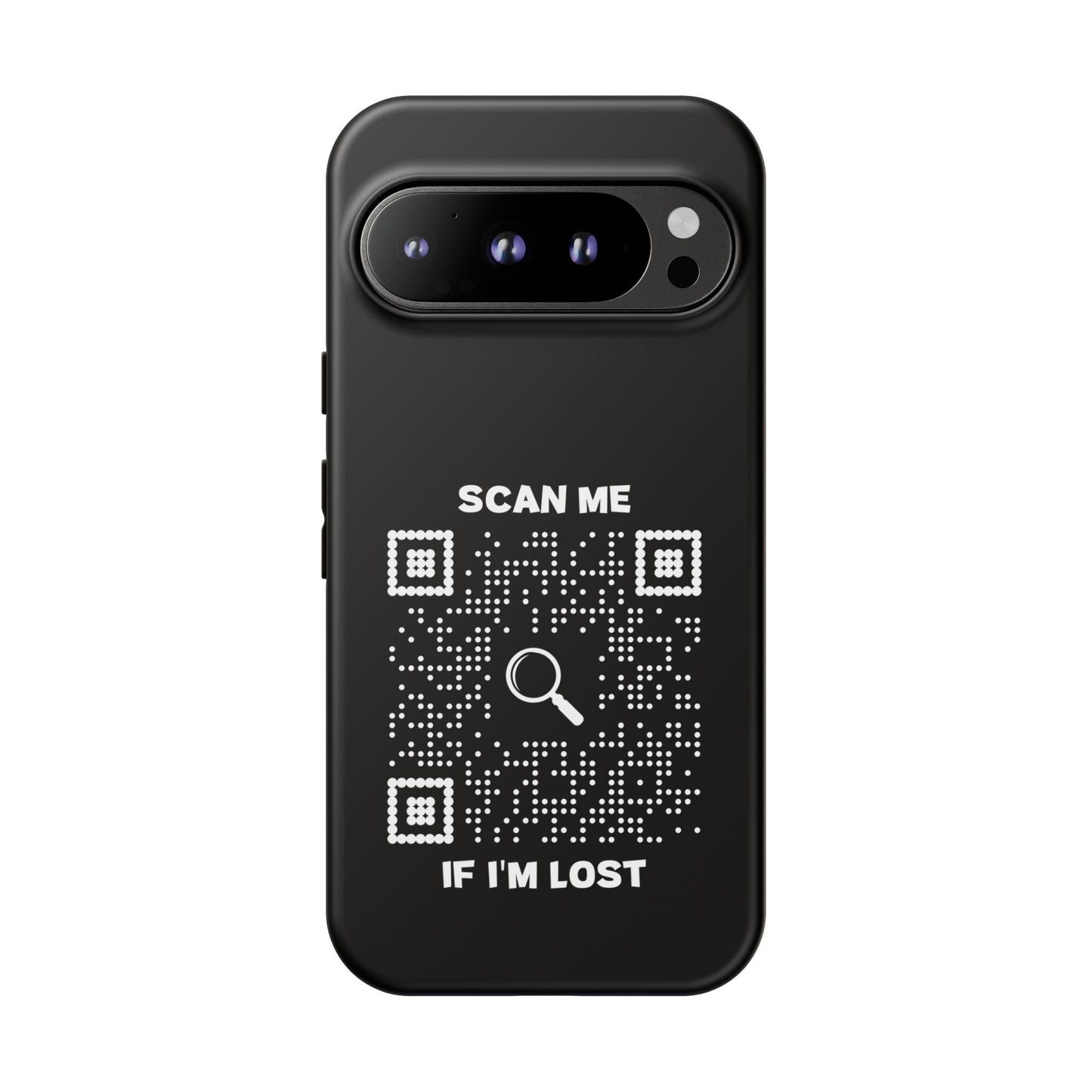 Lost & Found – Phone Case – Black – Scan Me If I'm Lost - QR NATION