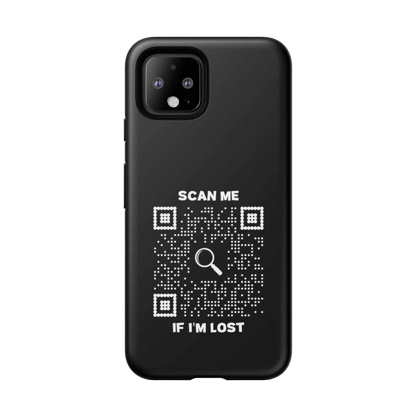 Lost & Found – Phone Case – Black – Scan Me If I'm Lost - QR NATION