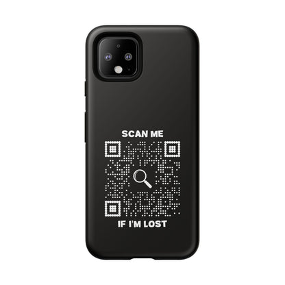 Lost & Found – Phone Case – Black – Scan Me If I'm Lost - QR NATION