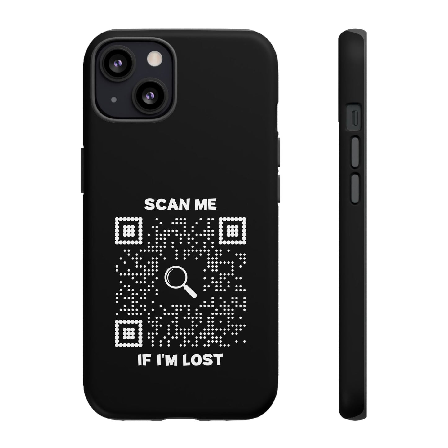Lost & Found – Phone Case – Black – Scan Me If I'm Lost - QR NATION