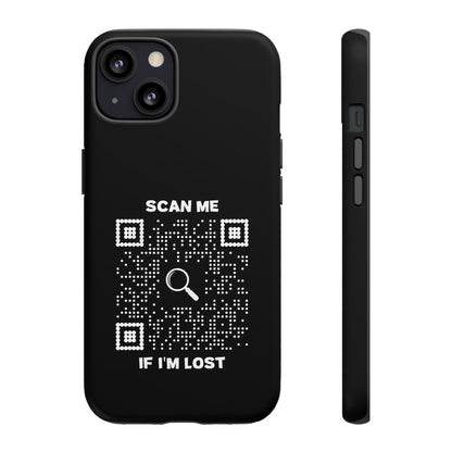 Lost & Found – Phone Case – Black – Scan Me If I'm Lost - QR NATION