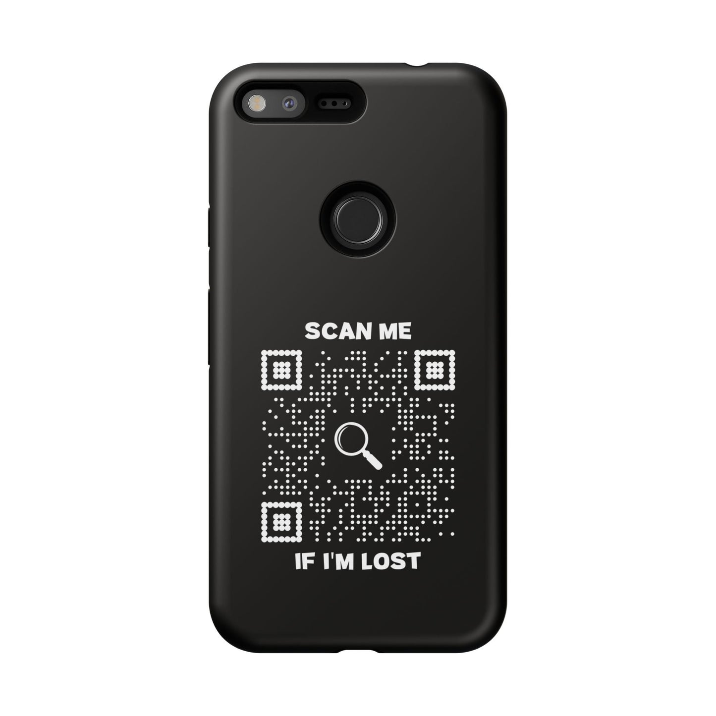 Lost & Found – Phone Case – Black – Scan Me If I'm Lost - QR NATION