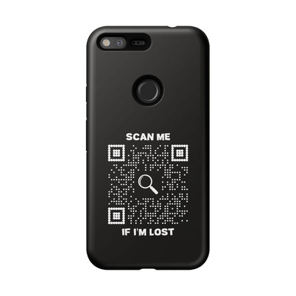 Lost & Found – Phone Case – Black – Scan Me If I'm Lost - QR NATION