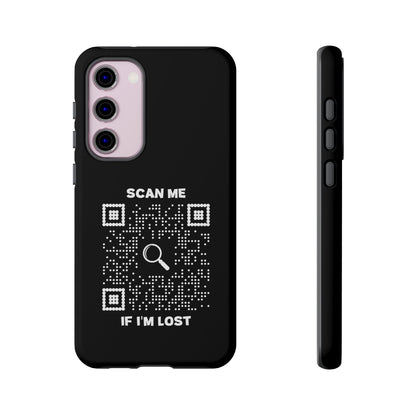 Lost & Found – Phone Case – Black – Scan Me If I'm Lost - QR NATION