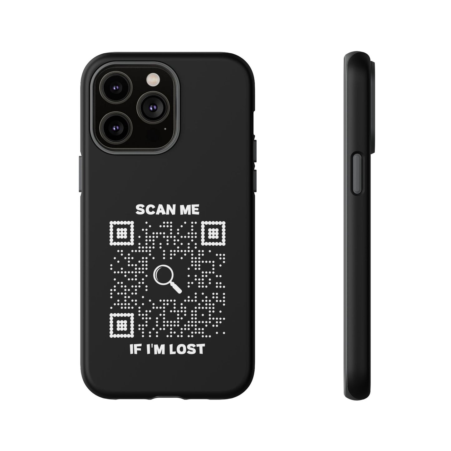 Lost & Found – Phone Case – Black – Scan Me If I'm Lost - QR NATION