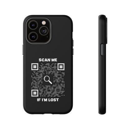 Lost & Found – Phone Case – Black – Scan Me If I'm Lost - QR NATION