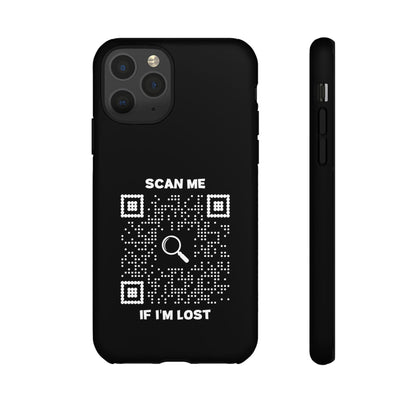 Lost & Found – Phone Case – Black – Scan Me If I'm Lost - QR NATION