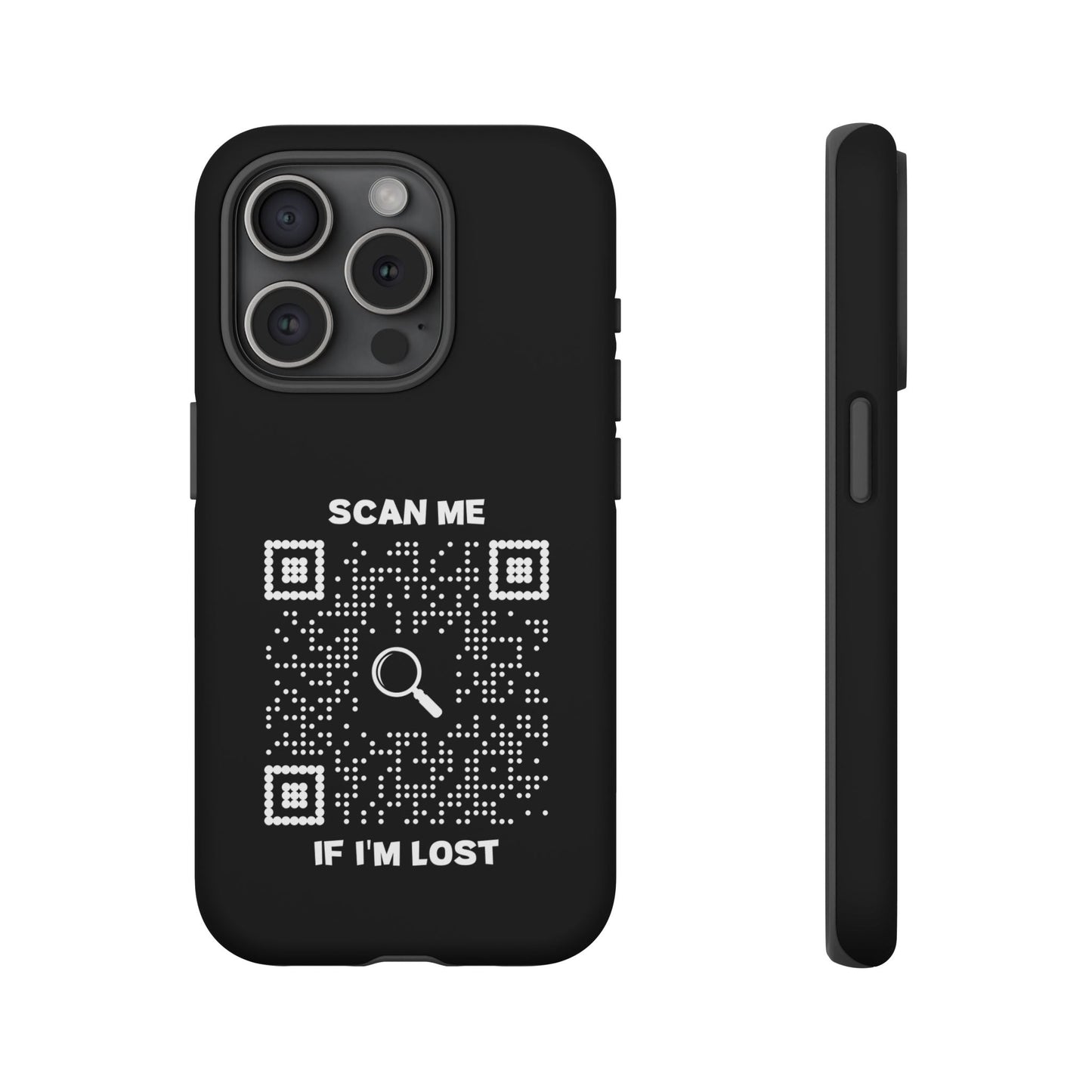 Lost & Found – Phone Case – Black – Scan Me If I'm Lost - QR NATION