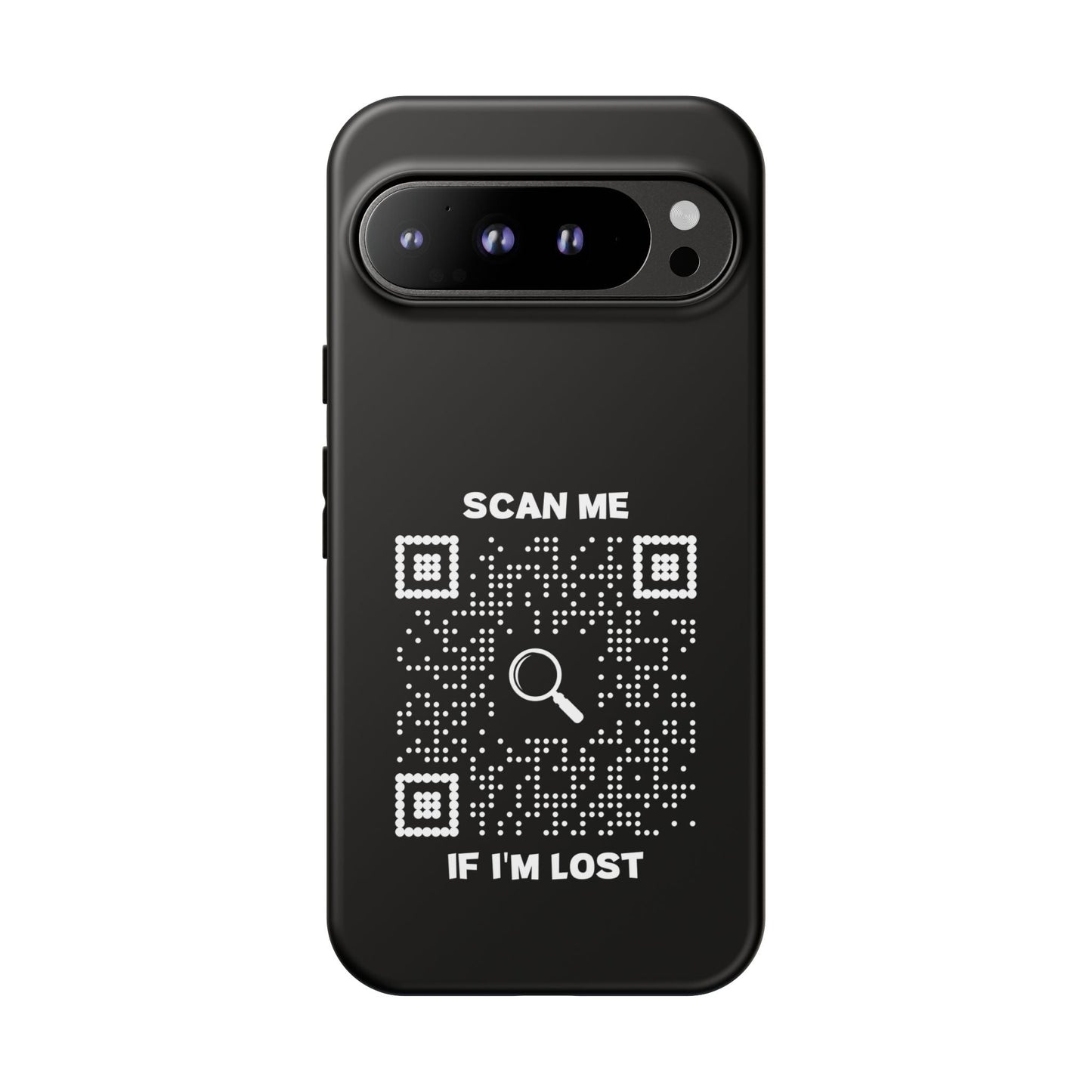 Lost & Found – Phone Case – Black – Scan Me If I'm Lost - QR NATION