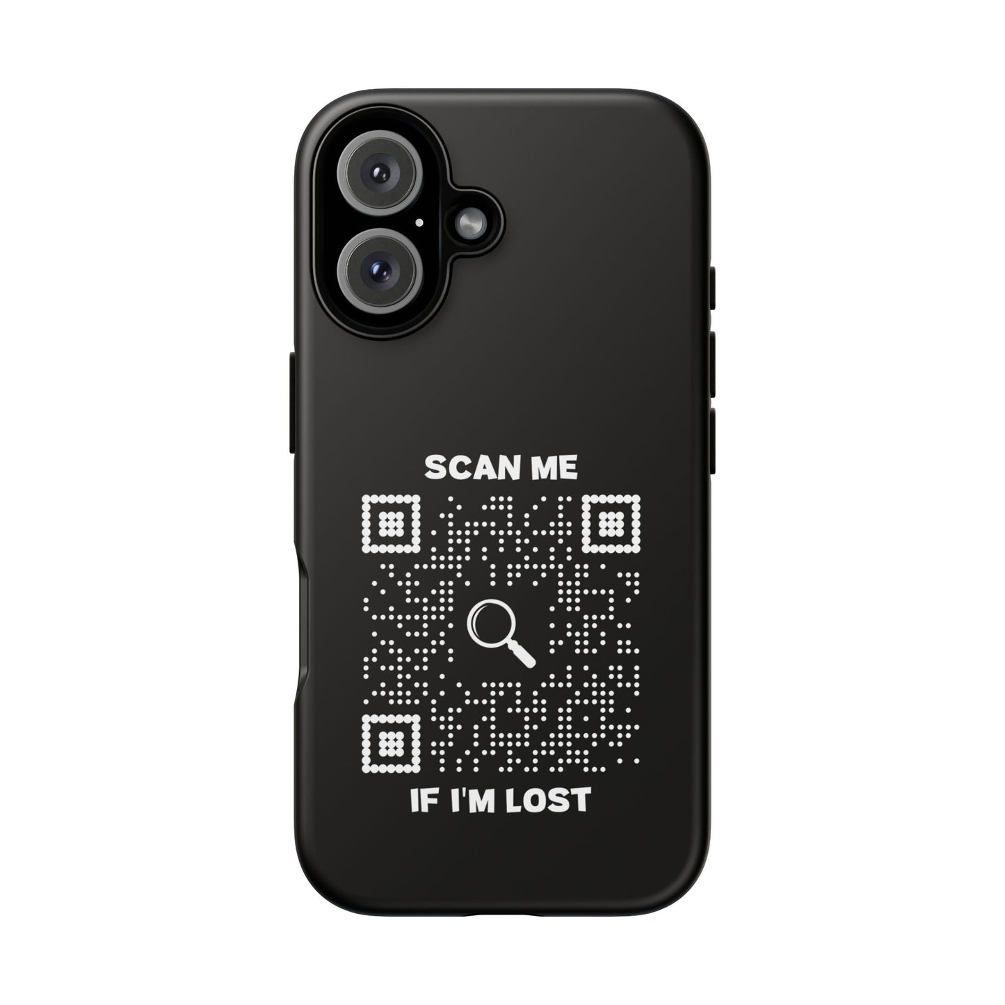 Lost & Found – Phone Case – Black – Scan Me If I'm Lost - QR NATION