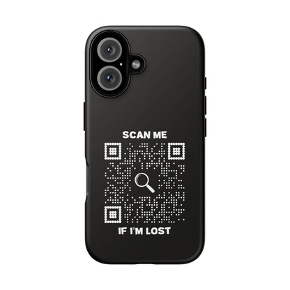 Lost & Found – Phone Case – Black – Scan Me If I'm Lost - QR NATION