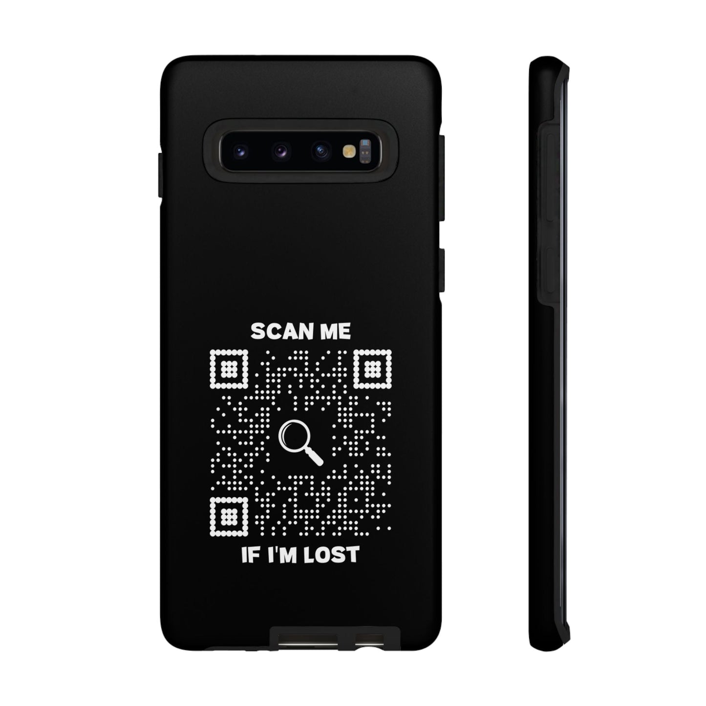 Lost & Found – Phone Case – Black – Scan Me If I'm Lost - QR NATION