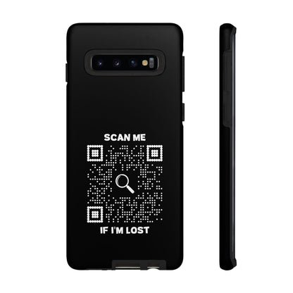 Lost & Found – Phone Case – Black – Scan Me If I'm Lost - QR NATION