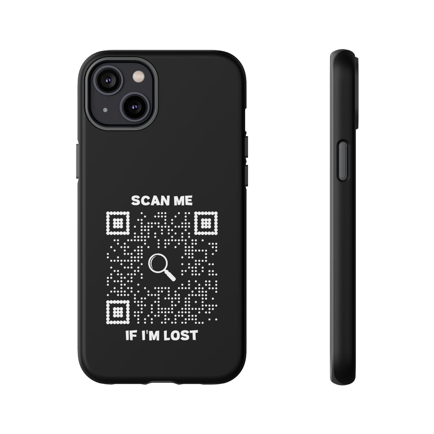 Lost & Found – Phone Case – Black – Scan Me If I'm Lost - QR NATION