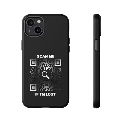 Lost & Found – Phone Case – Black – Scan Me If I'm Lost - QR NATION
