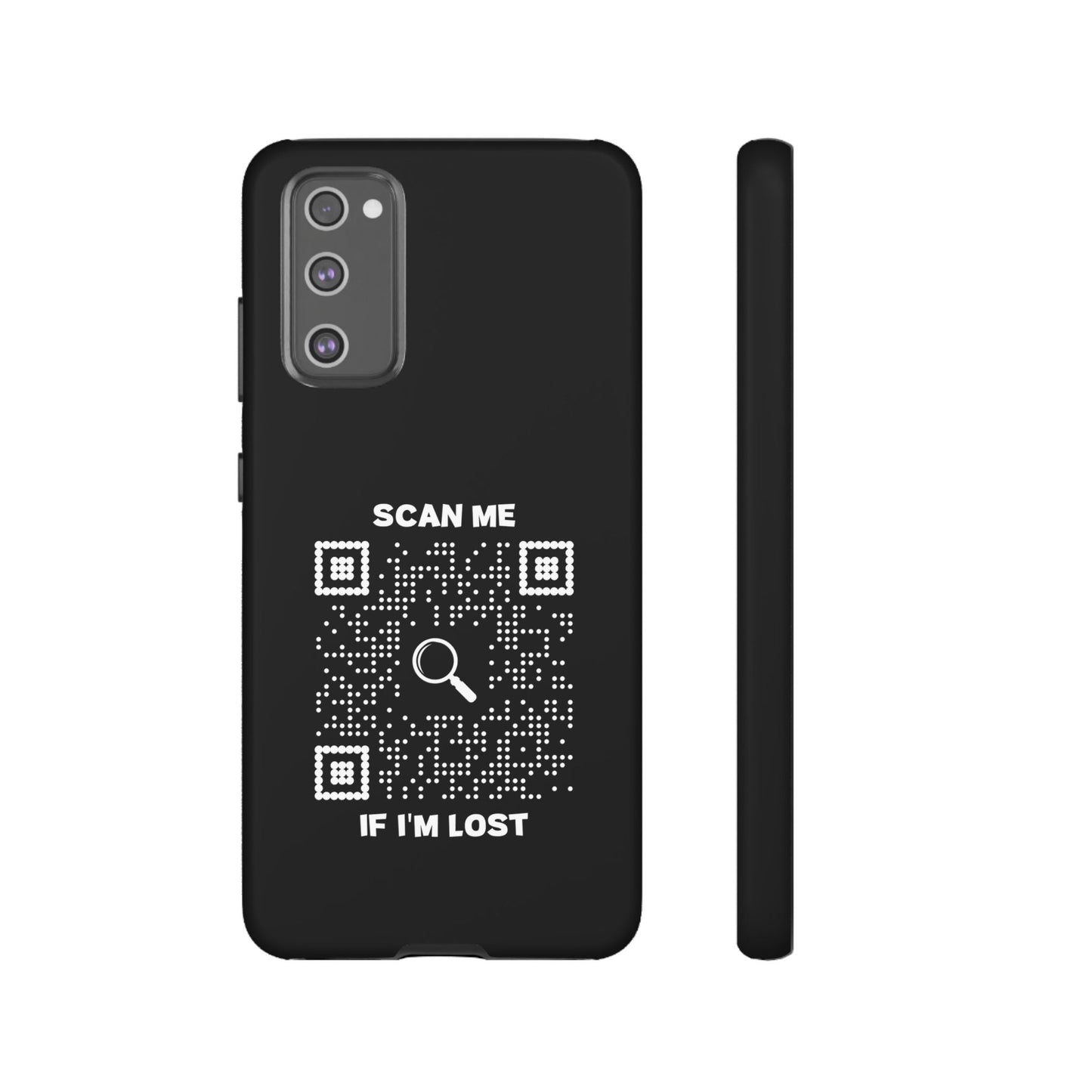 Lost & Found – Phone Case – Black – Scan Me If I'm Lost - QR NATION