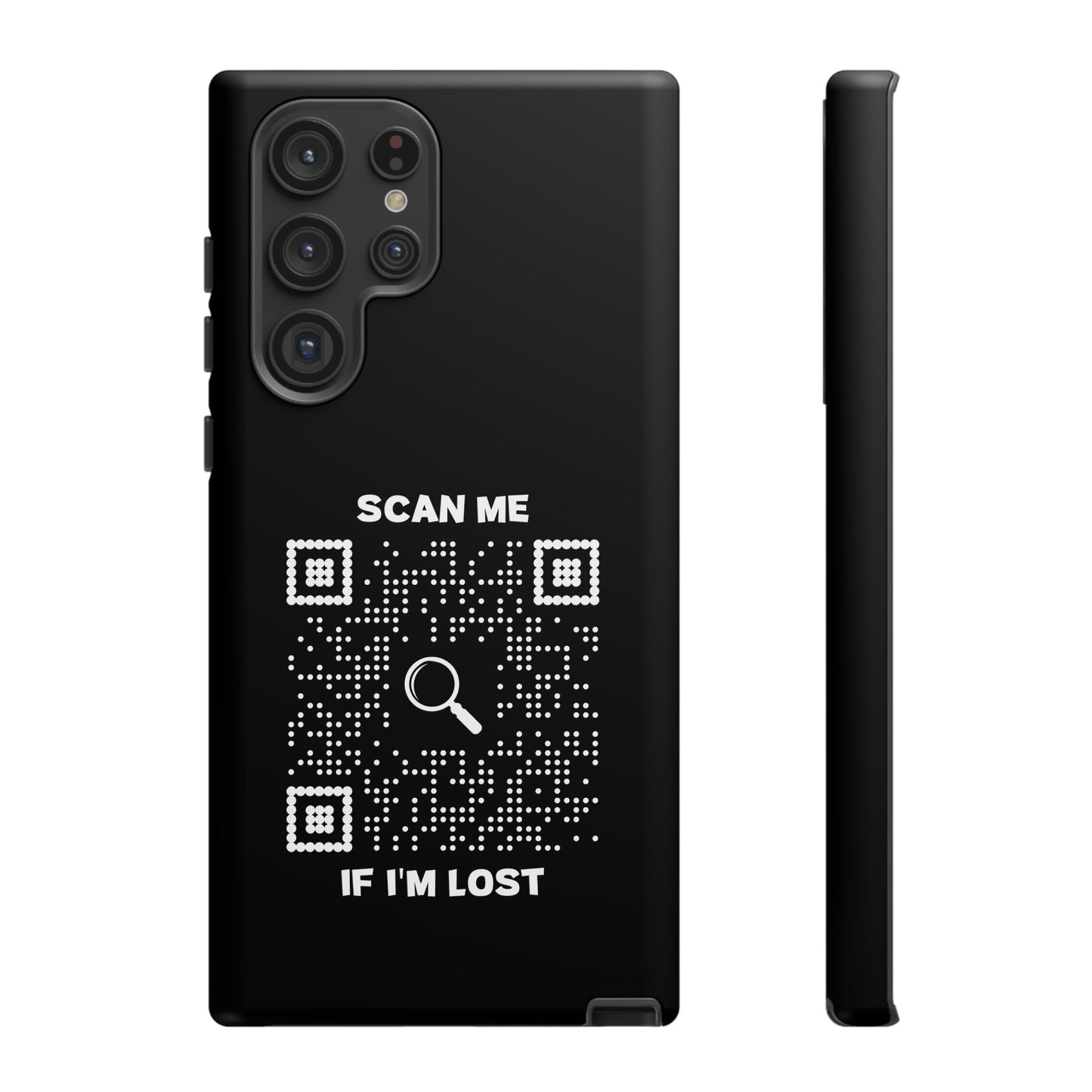 Lost & Found – Phone Case – Black – Scan Me If I'm Lost - QR NATION
