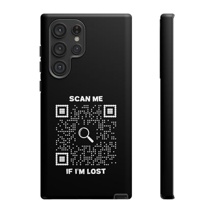 Lost & Found – Phone Case – Black – Scan Me If I'm Lost - QR NATION