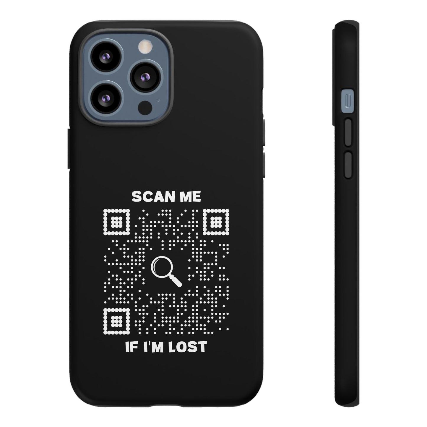 Lost & Found – Phone Case – Black – Scan Me If I'm Lost - QR NATION