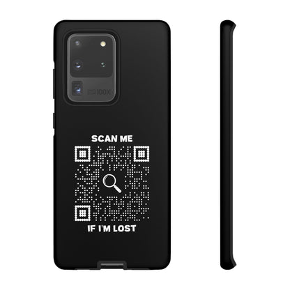 Lost & Found – Phone Case – Black – Scan Me If I'm Lost - QR NATION
