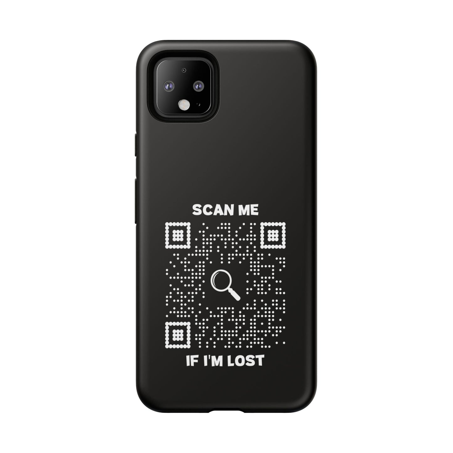 Lost & Found – Phone Case – Black – Scan Me If I'm Lost - QR NATION