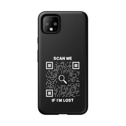 Lost & Found – Phone Case – Black – Scan Me If I'm Lost - QR NATION