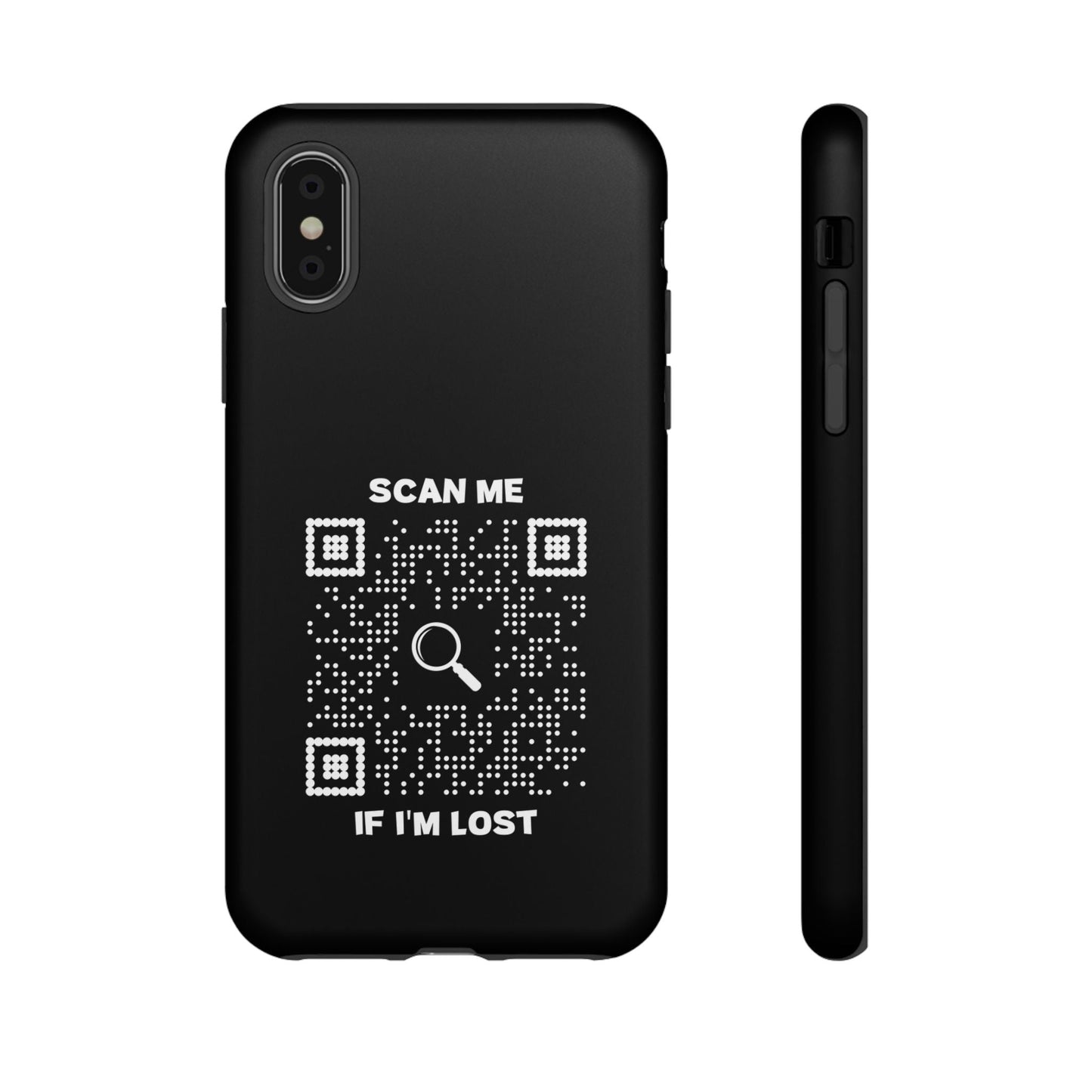 Lost & Found – Phone Case – Black – Scan Me If I'm Lost - QR NATION