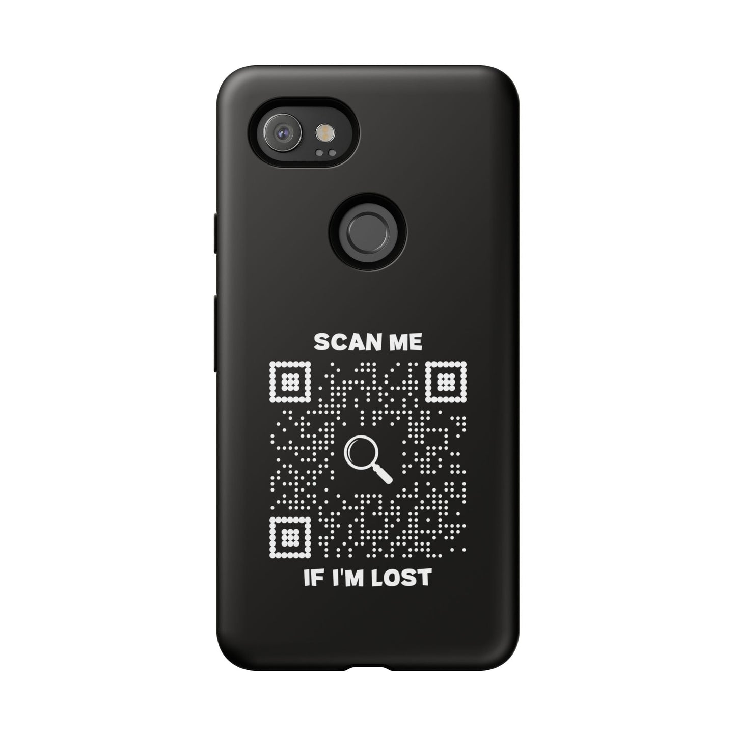 Lost & Found – Phone Case – Black – Scan Me If I'm Lost - QR NATION