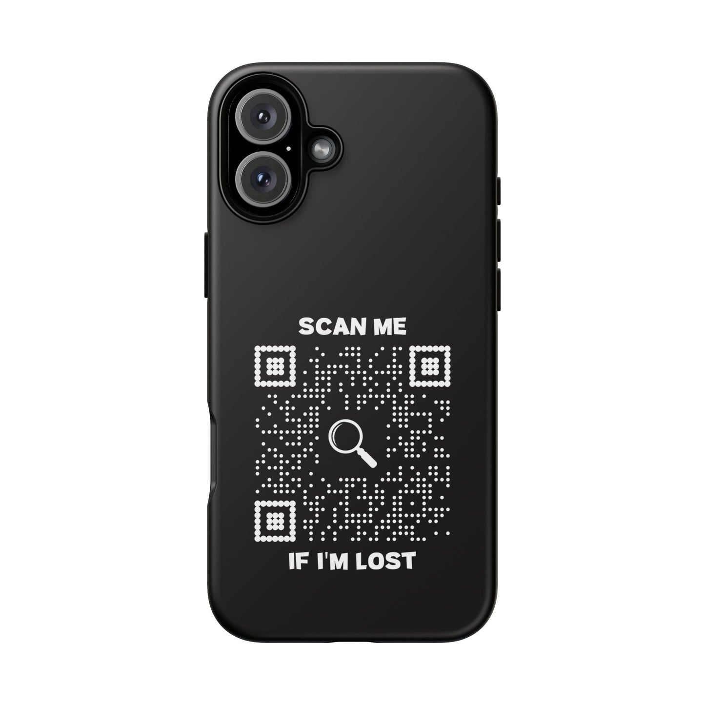 Lost & Found – Phone Case – Black – Scan Me If I'm Lost - QR NATION