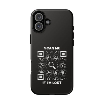 Lost & Found – Phone Case – Black – Scan Me If I'm Lost - QR NATION